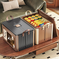Caixa de Armazenamento Plástica Dobrável com Capacidade Superior a 35L, Organizador de Roupas para Camping ao Ar Livre