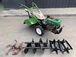 Mini Tractor a pie de gasolina <span class=keywords><strong>con</strong></span> dos ruedas, tractor de mano, timón rotativo agrícola fabricado en China - Product Image 5