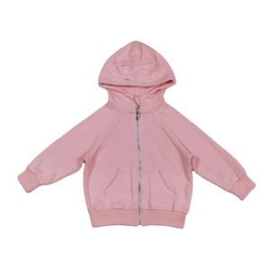 GT1201 RTS Top baby girl adorable Boutique Pink sudaderas con capucha sólidas Top Kids abrigo para niños pequeños diseño de invierno ropa para niños conjunto con cremallera - Product Image 1