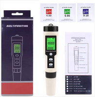 2026 High Quality Multifunctional 5 in 1 TDS/EC/PH/Salinity/TEMP Water Quality Tester for Swimming Pool and Aquatic OEM ODM