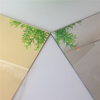 Feuille acrylique miroir argentée, dorée et rose de 3 mm, 122x244 cm, 122x183 mm