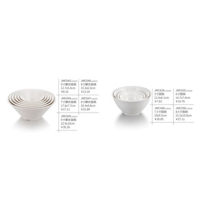 Bol à riz en mélamine imitation porcelaine A8, bol à soupe, bol à plats chauds, bol à ramen japonais, grand bol, petit bol, plastique - Product Image 4