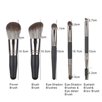 Ensemble de pinceaux de maquillage compact avec pochette de voyage protectrice pour les vendeurs e-commerce, les marques de détail et les services de commande en gros