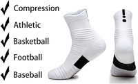 Chaussettes de sport de basket-ball Elite Coussin de compression Chaussettes de cyclisme épaisses Chaussettes d'équipage athlétique pour hommes femmes garçons