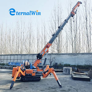 Micro-<span class=keywords><strong>grue</strong></span> mobile électrique sur chenilles 1 2 3 5 8 Boom télescopique de 12 tonnes Petite batterie hydraulique pour moteur EPA <span class=keywords><strong>Mini</strong></span> Spider Crane <span class=keywords><strong>Prix</strong></span> - Product Image 2