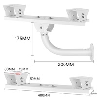 1 soporte de aleación de aluminio para exteriores para CCTV y soporte de montaje en pared de estilo L y soporte en forma de L para soporte de cámara CCTV