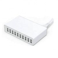 Cargador de teléfono multifunción de alta venta, 60W 5V/12A, para teléfonos móviles, tabletas, multipuerto, de alta potencia, con 10 puertos USB, adaptador de corriente.