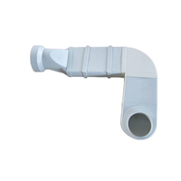Ventilation blanche de qualité personnalisée raccords de conduits plats en PVC tuyau plat conduit d'air rectangulaire en plastique