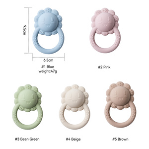 Vente Flash : <span class=keywords><strong>Hochet</strong></span> de dentition en silicone pour bébé, qualité alimentaire, sans BPA, motif tournesol et <span class=keywords><strong>lion</strong></span>, pour nourrissons de 0 à 12 mois, <span class=keywords><strong>hochet</strong></span> apaisant - Product Image 6