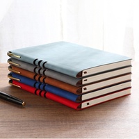 Carnet de notes professionnel A5 simple, personnalisable avec logo, pour réunions d'entreprise, en cuir PU, avec emplacement pour stylo, 100 feuilles, promotionnel avec dorure à chaud