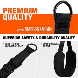 CZFIT Pilates Yoga Strap Double Loop Straps <b>Pull</b> Assistance <b>Bar</b> Resistance Bands-Heavy-Duty Adjustable Lightweight Fabric - Product Image 4