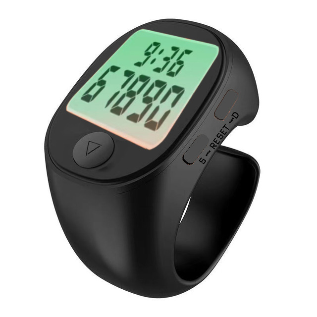 LED Watch Finger Counter Digital Tasbih Tally Counter Screen Mute Tasbeeh Counter