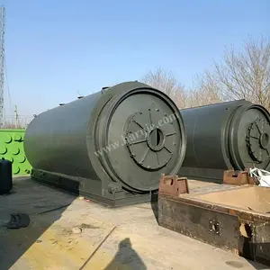 10-100 tonnes de déchets de pneus/plastique à l'usine de pyrolyse d'huile diesel réacteur de pyrolyse rapide