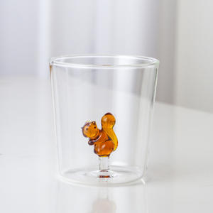 Tasse à lait et à jus transparente créative pour la maison, tasse à boire en forme d'animal, en verre borosilicate haute qualité, tasse monocouche - Product Image 4
