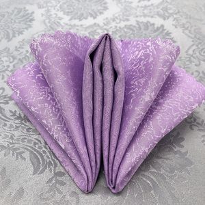 Serviettes en tissu 100% polyester de style moderne faites à la main couleur unie facile à nettoyer réutilisables pour une utilisation de table vente en gros à domicile de haute qualité - Product Image 5