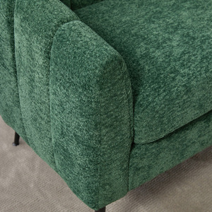 Canapé convertible en chenille en forme de L de 50,2 pouces de large avec pieds en métal, capitonné, 2 places, pour salons de villas - Product Image 6