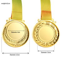 Nouvelle Offre 2026 : Médailles de Vainqueur en Or, Argent et Bronze de 6,8 cm, Style Épi de Blé, en Gros, pour Tournois, avec Rubans Rouge et Blanc