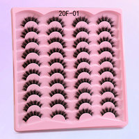 Cils synthétiques en soie coréenne 3D faits à la main, 20 paires, longueur 8-15 mm, épaisseur 0,10 mm, 25-30 utilisations, durables, marque Yalee, bande