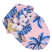 Super pas cher été respirant vêtements pour animaux de compagnie chien sweats Cool cocotier ananas plage hawaïen chien chemise