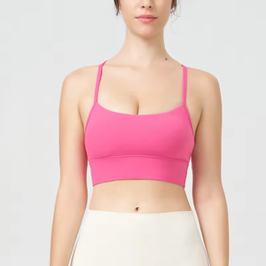 Sujetador Deportivo Sin Costuras Ultra Cómodo, Sujetador de Yoga Inalámbrico a Prueba de Impactos, Altamente Transpirable, de Secado Rápido, con Spandex/Nylon en la Parte Delantera - Product Image 4