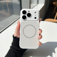Coque de conversion magnétique avec grande fenêtre pour iPhone 12 13 14 15 16 Pro Max, transformant en 17 18 Pro Max, avec protection d'objectif d'appareil photo - Vente Flash