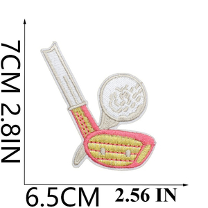 Dessin animé Golf Club broderie Patch autocollant chapeau de soleil Zhang <span class=keywords><strong>Zai</strong></span> cours vêtements ordinateur décoratif tissé fer sur feutre tissu - Product Image 3