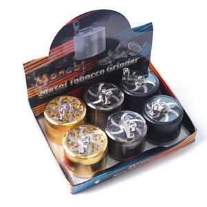 Moulin à main manuel en acier inoxydable, 38mm, 55mm, 63mm, métal, titane, noir, broyeur manuel pour herbe - Product Image 3