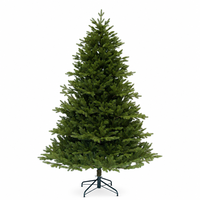 Sapin de Noël Artificiel Réaliste 1,8m 2,1m 2,4m Profil Complet PE PVC Sapin Vert Mixte avec Support Métallique Pliable