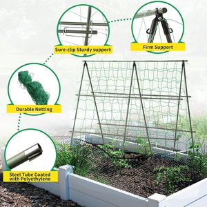 4ft x 4ft kim loại a-frame vườn <span class=keywords><strong>trellis</strong></span> hỗ trợ ngoài trời cho leo núi trái cây nho nho Rau cà chua đậu đậu dưa chuột - Product Image 4