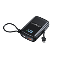 Nouvelles Idées de Produits 2025 Électronique OEM Logo Intégré Câble Charge Rapide Mini Petite Grande Capacité 16000mAh Portable Power Bank