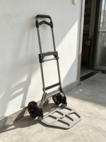 Carretilla de Mano Plegable de 2 Ruedas de Aleación de Aluminio, Acabado Texturizado Gris