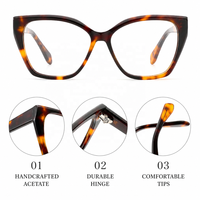 Montures optiques classiques en BIO-acétate pour femmes, texture écaille de tortue rétro, faites à la main, faible MOQ, échantillonnage en 7 jours