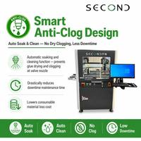 Mesin Pelapis Semprot Tanpa Kontak Presisi Tinggi 3 Axis Smart Vision ±0.015mm dengan Konveyor Lebar Otomatis dan Kamera Jerman