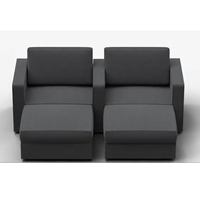 Canapé d'angle modulaire en tissu velours, design européen moderne et simple, démontable (KD), pour villa