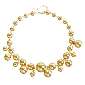 Collane Choker con Perline Dorate Geometriche Stile Hip-Hop per Donna, Gioielli da Festa - Product Image 3