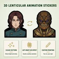 Pegatinas Decorativas de PET Impresas con UV, Resistentes al Agua, Ecológicas, Duraderas, con Diseño de Anime en 3D, para Automóviles, Computadoras Portátiles y Maletas
