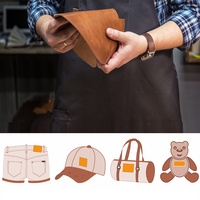 Fournisseur d'étiquettes de vêtements, logo de marque personnalisé, veste en métal, cuir PU noir, patchs en relief écologiques pour vêtements