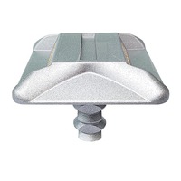 Borne de signalisation routière en aluminium 31 perles de cristal, réflecteur prismatique haute intensité, visibilité 300m, œil de chat blanc pour la sécurité routière