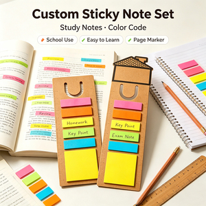 Ensemble de blocs-notes adhésifs SK personnalisés, blocs-notes colorés, format portable, accès rapide, facile à transporter, design compact - Product Image 4