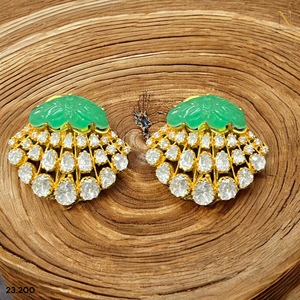 Encantadores pendientes Vintage de plata 925 rodio de alta calidad para mujer verde blanco Moissanite Stud bisel ajuste para fiestas regalo - Product Image 2