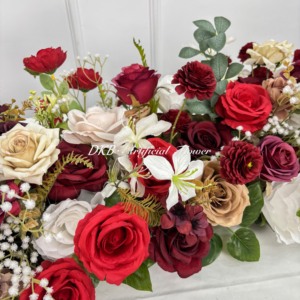 Centros de Mesa Elegantes, Camino de Mesa de Flores de Rosa de Seda de Lujo, Decoraciones para Bodas y Mesas - Product Image 4