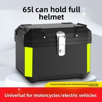 Nouvelle boîte de rangement amovible pour véhicule électrique et moto, en alliage d'aluminium, 65L, grande capacité, étanche
