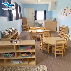 Ensemble de meubles préscolaires en <span class=keywords><strong>bois</strong></span> Montessori, table et chaise en <span class=keywords><strong>bois</strong></span> courbé pour la maternelle, sièges pour la garderie Reggio - Product Image 1