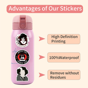 55 autocollants graffiti classiques du film Sweeney Todd pour décorer téléphone et réfrigérateur, autocollants gothiques <span class=keywords><strong>Tim</strong></span> <span class=keywords><strong>Burton</strong></span> - Product Image 5