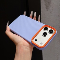 Nouvelle coque de téléphone en TPU texturé fibre de carbone pour iPhone 18 17 Pro Max 16 15 14 13 12 11 Pro Max, antichoc et protectrice