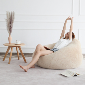 Luckysacc-PUF de terciopelo suave para adultos, sin <span class=keywords><strong>relleno</strong></span>, y esponjoso reclinable, para sofá, silla, con forma de lágrima - Product Image 5