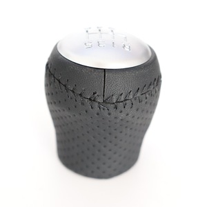 Leather Gear <b>Shift</b> <b>Knob</b> For Nissan Qashqai 6 Speed Manual Transmission Ergonomic Design With Stitched Perforated Cover - Product Image 5