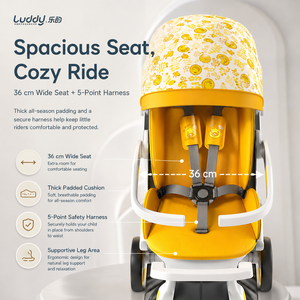 Poussette pliable Luddy LD-10 avec siège pivotant à 360°, <span class=keywords><strong>landau</strong></span> pour bébé, poussette pour tout-petit, chariot réversible, poussette de voyage pour 0-36 mois - Product Image 3