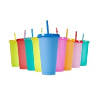 Vente en gros de tasse de gobelet de changement de Chang en plastique de magie froide de la température 24oz 16oz