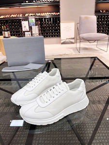 Chaussures de sport à plateforme de style marche en cuir véritable blanc de marque de luxe à la vente chaude, légères, antidérapantes pour hommes et femmes - Product Image 6